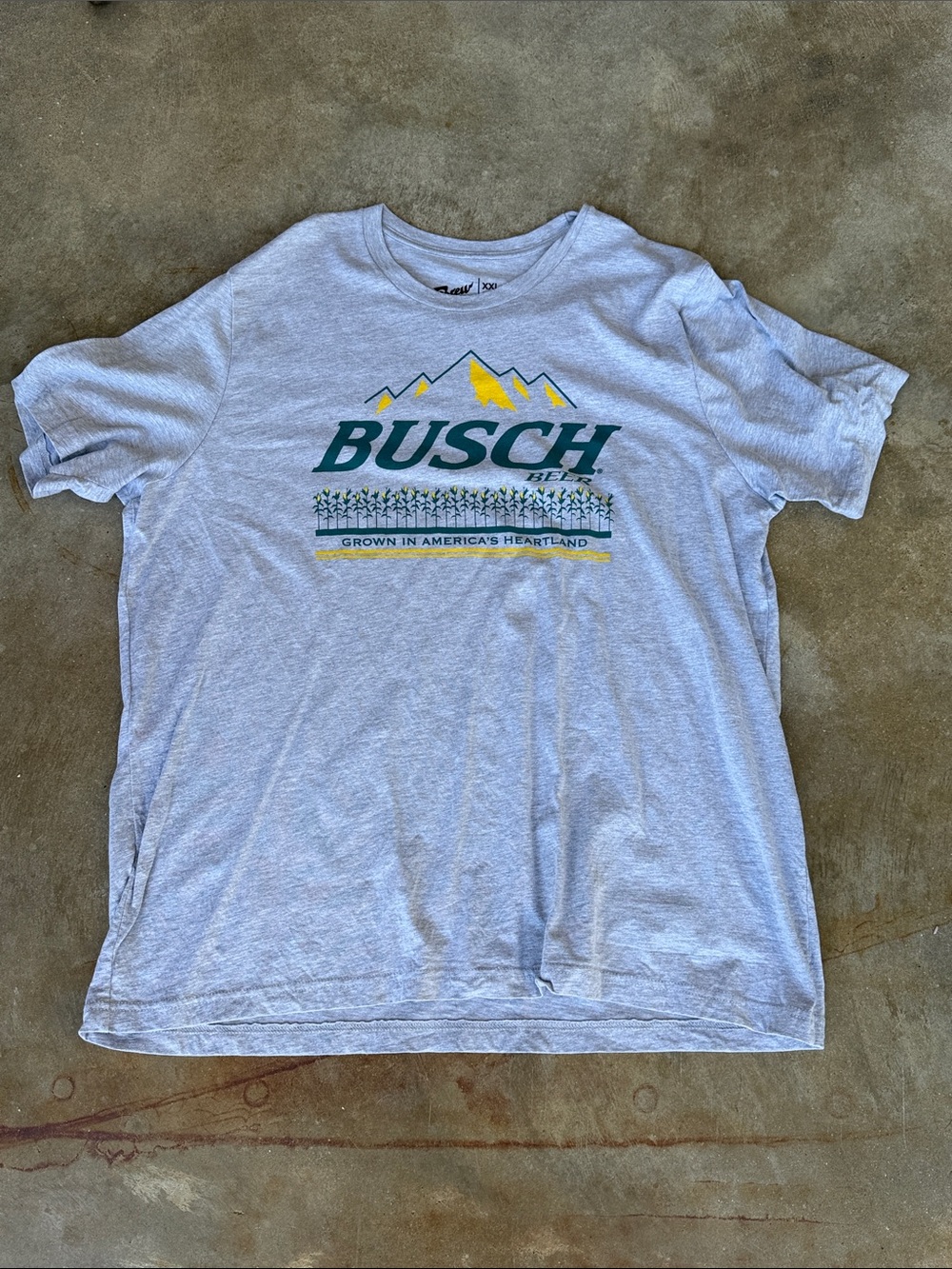Busch Logo Short Sleeve Tee in Heather Gray